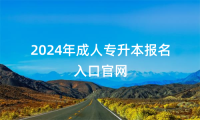 2024年成人专升本报名入口官网